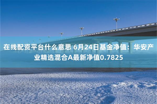 在线配资平台什么意思 6月24日基金净值：华安产业精选混合A最新净值0.7825