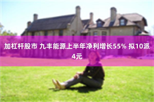 加杠杆股市 九丰能源上半年净利增长55% 拟10派4元