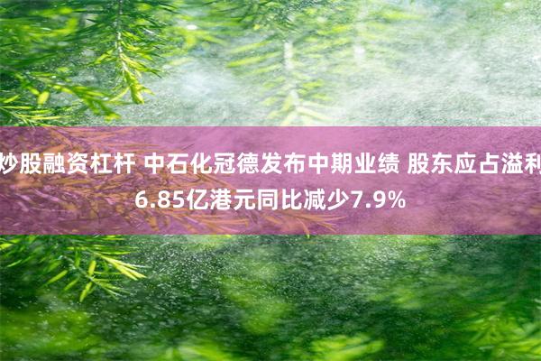 炒股融资杠杆 中石化冠德发布中期业绩 股东应占溢利6.85亿港元同比减少7.9%