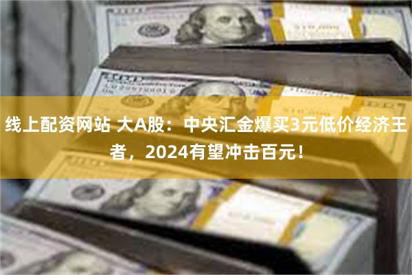 线上配资网站 大A股：中央汇金爆买3元低价经济王者，2024